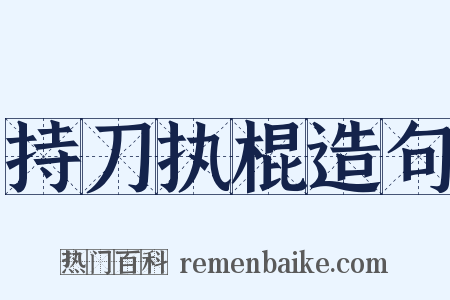 持刀执棍造句是什么意思的图片